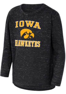 Colosseum Iowa Hawkeyes Toddler Black SMU-Knobby Long Sleeve T-Shirt