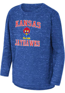 Colosseum Kansas Jayhawks Toddler Blue SMU-Knobby Long Sleeve T-Shirt