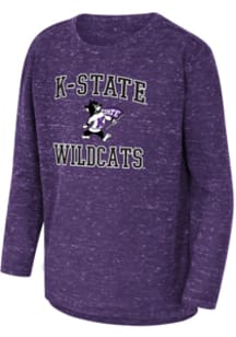 Colosseum K-State Wildcats Toddler Purple No 1 Knobby Long Sleeve T-Shirt
