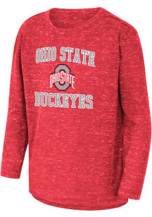 Colosseum Ohio State Buckeyes Toddler Red SMU-Knobby Long Sleeve T-Shirt