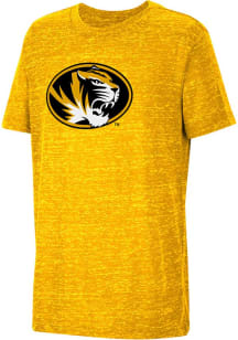 Colosseum Missouri Tigers Youth Gold Primary Logo Short Sleeve T-Shirt