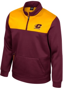 Colosseum Central Michigan Chippewas Mens Maroon Lewis Long Sleeve 1/4 Zip Pullover