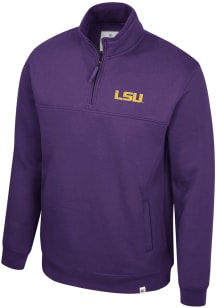 Colosseum LSU Tigers Mens Purple Nippy Long Sleeve 1/4 Zip Pullover