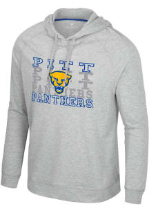 Colosseum Pitt Panthers Mens Grey Compensation Fashion Hood