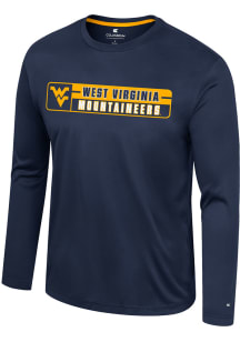 Colosseum West Virginia Mountaineers Navy Blue Eddie Long Sleeve T-Shirt