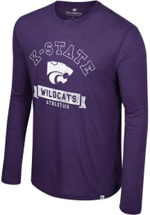 Colosseum K-State Wildcats Purple Happiest Long Sleeve T Shirt
