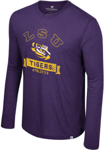 Colosseum LSU Tigers Purple Happiest Long Sleeve T Shirt