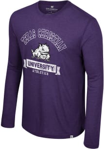 Colosseum TCU Horned Frogs Purple Happiest Long Sleeve T Shirt