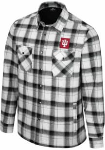 Colosseum Indiana Hoosiers Mens White Silent Majesty Plaid Light Weight Jacket