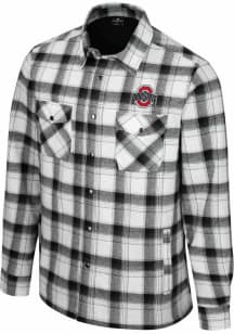 Colosseum Ohio State Buckeyes Mens White Silent Majesty Plaid Light Weight Jacket