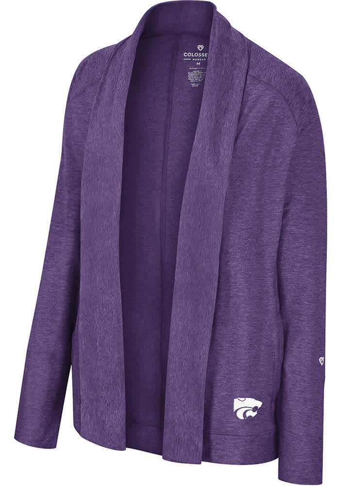 Colosseum K-State Wildcats Womens Purple Morningside Long Sleeve Cardigan