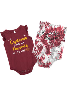 Colosseum Iowa State Cyclones Baby Cardinal Two bits 2 pack Set One Piece