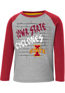 Colosseum Iowa State Cyclones Toddler Grey East End Raglan Long Sleeve T-Shirt