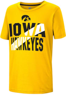 Colosseum Iowa Hawkeyes Youth Gold World at your Feet Short Sleeve T-Shirt