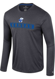 Colosseum Kansas Jayhawks Black Gradey Long Sleeve T-Shirt
