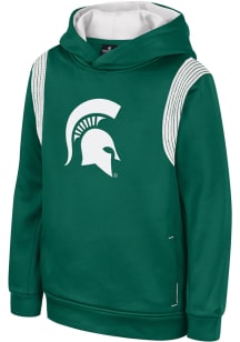 Colosseum Michigan State Spartans Youth Green Lewis Primary Long Sleeve Hoodie