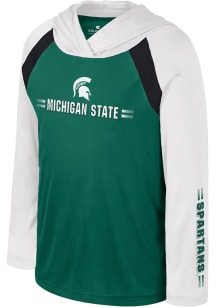 Colosseum Michigan State Spartans Youth Green Eddie Long Sleeve Hoodie