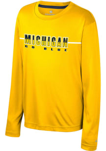 Colosseum Michigan Wolverines Youth Yellow Eddie Long Sleeve T-Shirt