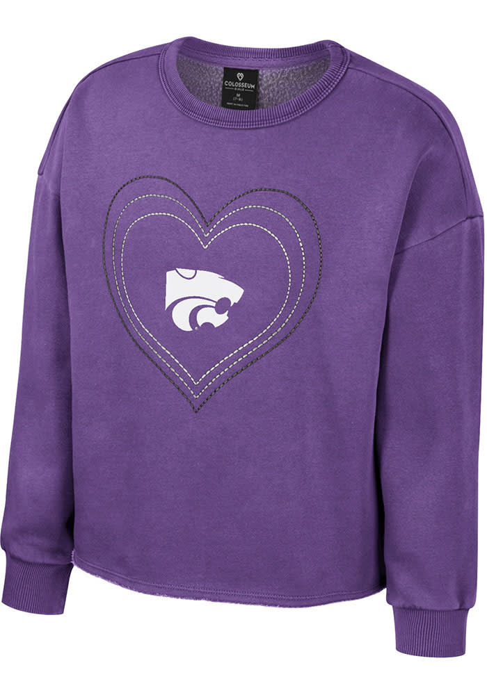 Colosseum K-State Wildcats Girls Purple Audrey Long Sleeve Sweatshirt