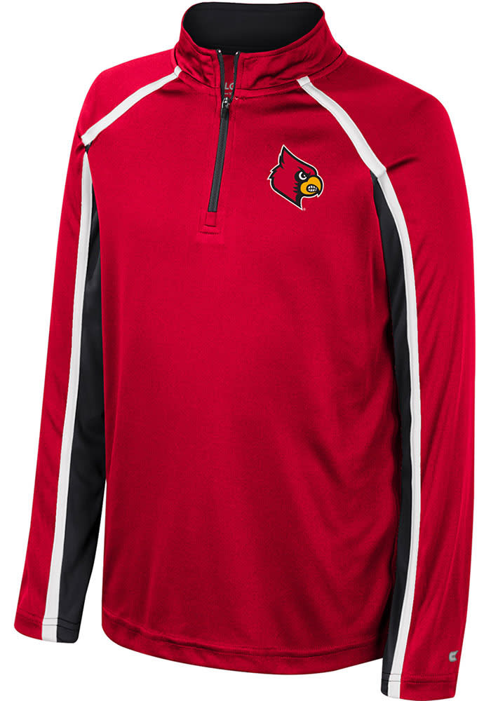Louisville Cardinals Colosseum Youth All Pro Raglan Sleeve T-Shirt - Black/Red