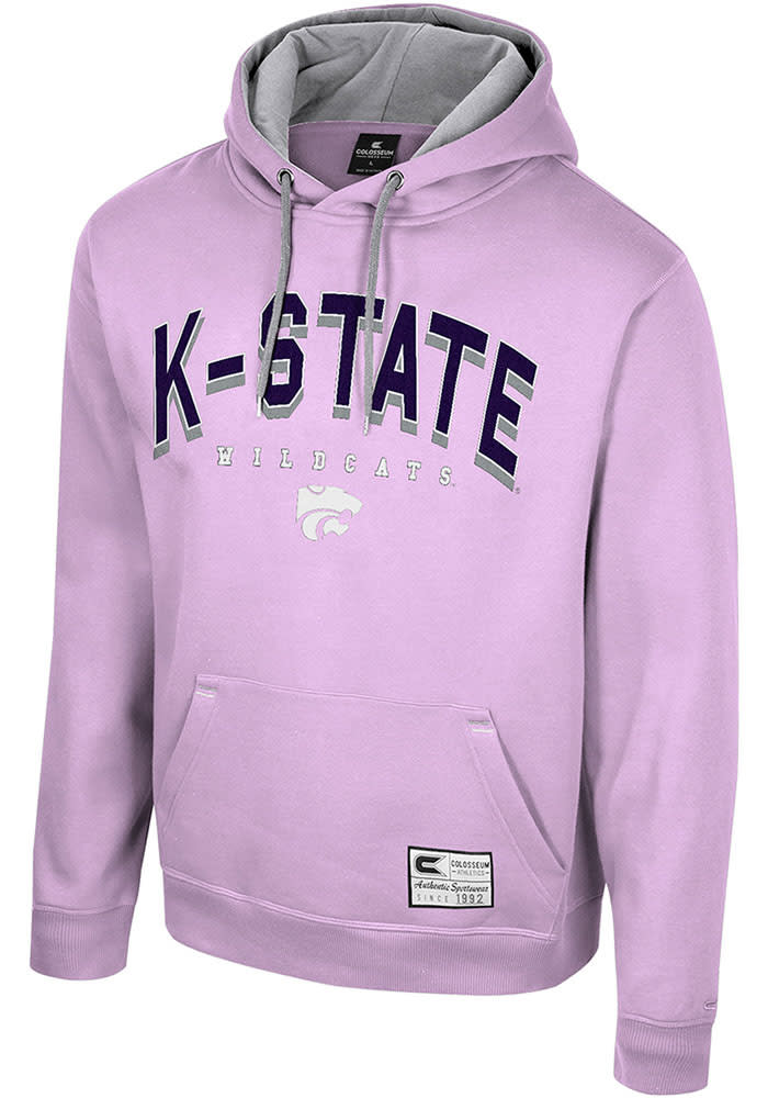 Colosseum K-State Wildcats Mens Lavender Ill Be Back Long Sleeve Hoodie