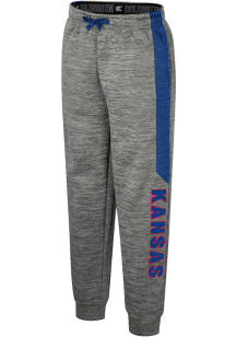Colosseum Kansas Jayhawks Youth Grey Rylos Track Pants