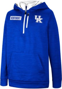 Colosseum Kentucky Wildcats Youth Blue Banks Long Sleeve Quarter Zip Shirt