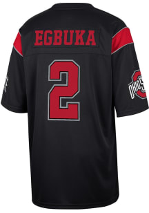 Emeka Egbuka Colosseum Mens Black Ohio State Buckeyes Replica Football Jersey