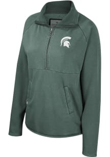Colosseum Michigan State Spartans Womens Green Audrey 1/4 Zip Pullover