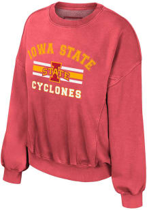 Colosseum Iowa State Cyclones Womens Cardinal Audrey Crew Sweatshirt