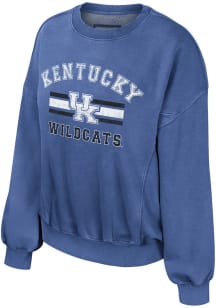 Colosseum Kentucky Wildcats Womens Blue Audrey Crew Sweatshirt