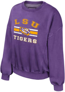 Colosseum LSU Tigers Womens Purple Audrey Crew Sweatshirt
