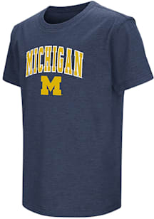 Colosseum Michigan Wolverines Youth Blue Playbook Short Sleeve T-Shirt
