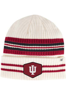 Indiana Hoosiers Colosseum Trainer Striped Beanie Mens Knit Hat - White