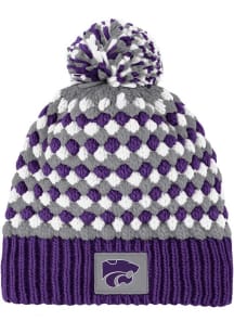 Colosseum K-State Wildcats Purple Reloaded Pom Beanie Womens Knit Hat