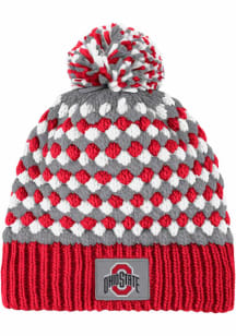 Ohio State Buckeyes Colosseum Reloaded Pom Beanie Womens Knit Hat - Red