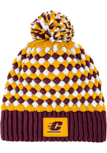 Colosseum Central Michigan Chippewas Maroon Reloaded Pom Beanie Womens Knit Hat