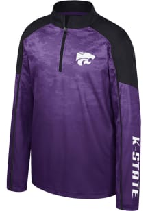 Colosseum K-State Wildcats Youth Purple High Voltage Long Sleeve Quarter Zip Shirt
