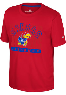 Colosseum Kansas Jayhawks Youth Red Jones Short Sleeve T-Shirt
