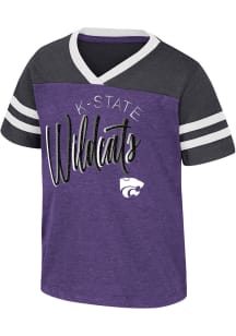 Colosseum K-State Wildcats Toddler Girls Purple Summer Short Sleeve T-Shirt