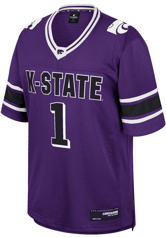 Colosseum K-State Wildcats Youth Purple No Fate Football Jersey