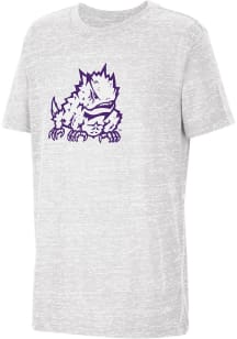 Colosseum TCU Horned Frogs Youth White Knobby Retro Short Sleeve T-Shirt