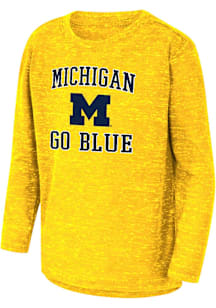 Colosseum Michigan Wolverines Toddler Yellow Knobby No 1 Long Sleeve T-Shirt