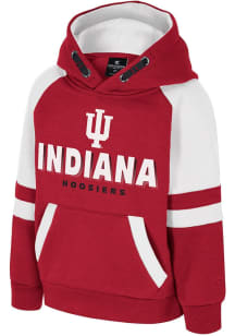 Toddler Indiana Hoosiers Cardinal Colosseum Todd Long Sleeve Hooded Sweatshirt