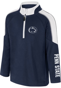 Toddler Penn State Nittany Lions Navy Blue Colosseum Hansel Long Sleeve Qtr Zip