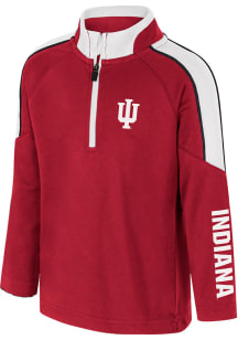 Toddler Indiana Hoosiers Cardinal Colosseum Hansel Long Sleeve Qtr Zip