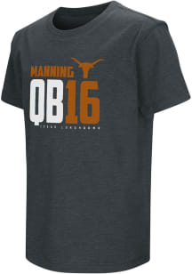 Arch Manning  Colosseum Texas Longhorns Youth Black Player Tee Short Sleeve T-Shirt