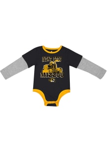 Colosseum Missouri Tigers Baby Black Next Stop Long Sleeve One Piece