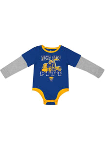 Baby Pitt Panthers Blue Colosseum Next Stop Long Sleeve One Piece