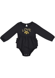 Baby Iowa Hawkeyes Black Colosseum Katinka LS One Piece